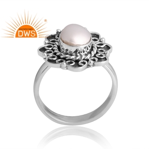 New Arrivals Sterling Silver Natural <b>Pearl</b> Gemstone <b>Ring</b> Custom Design Jewelry For Women Gift For Her - Product Image 1