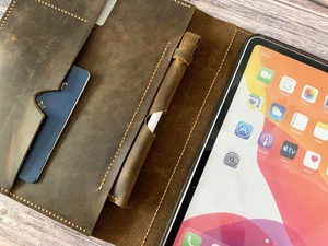 Leather Business <b>Portfolio</b> Conference File Folder Cover A5 <b>case</b> Bag Organizer Agenda Manufacture Clip Notepad LPO-0003 - Product Image 5