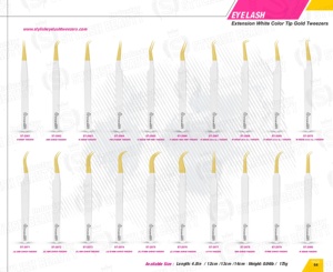 La pointe incurvée permet un placement parfait des faux cils en acier inoxydable multi-pointe extension de cils pince à épiler - Product Image 6