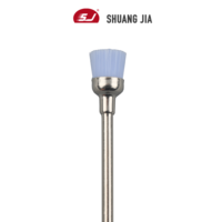 Brosse à ongles en nylon de nettoyage miniature de luxe SHUANGJIA, 6,6 mm, accessoires pour ongles, tige en acier inoxydable pour embouts de perceuse à ongles