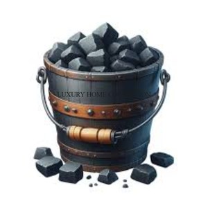 Premium coated steel metal charcoal bucket with solid construction and reinforced bottom for heavy-duty storage use - Product Image 1