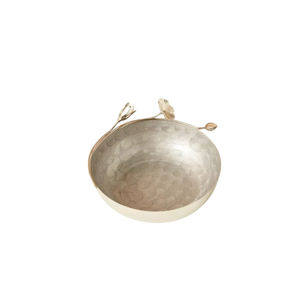 Cuenco Decorativo de Aluminio con Acabado Dorado de Alta Calidad, Cuenco de Metal Decorativo con Diseño de Rama para Decoración del Hogar y Mesa de Boda - Product Image 2