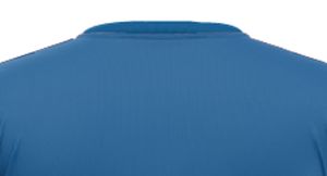 Chemise d'équipe personnalisée en gros Maillot tricoté à manches courtes sublimé personnalisé uniforme bleu col rond - Product Image 4