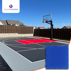 Piso para <span class=keywords><strong>Cancha</strong></span> de Baloncesto de 20x20 Pies, para Exteriores, DIY, con Tamaño y Color Personalizables, Baldosas Modulares Encajables para Canchas Deportivas - Product Image 2