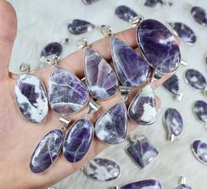 Nouveauté véritable Morado argent ovale Cabochon multi forme lunette réglage 925 argent Sterling plaqué à la main mode pendentif - Product Image 4