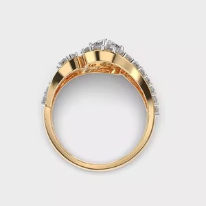 แหวนหมั้นทองคำ14K สุดโรแมนติกพร้อมห้องปฏิบัติการปลูกเพชรสำหรับงานแต่งงานวันครบรอบปาร์ตี้เครื่องประดับแสนสวย - Product Image 6