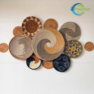 Cesta colgante de pared de jacinto de agua de Vietnam hecha a mano para exportación de estilo doméstico de fábrica de Vietnam - Product Image 2