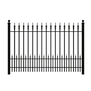 Garden Fence Wrought Iron Pvc Coated Fencing, Trellis & Gates Low Carbon Steel Pipe or Cast Iron Bar Metal Galvanized+pvc Coated