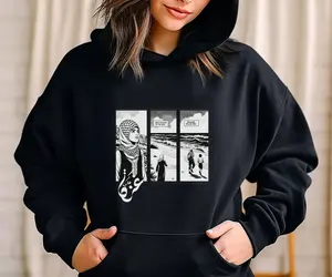 Sweat-shirt à capuche en molleton 100% coton, noir, avec motif palestinien en arabe, fierté palestinienne - Product Image 3