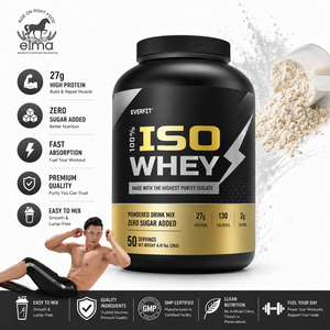 EVERFIT Isolat de protéines de lactosérum WPI en poudre 2KG 25g de protéines Sans sucre ajouté Halal OEM Marque privée Croissance musculaire Nutrition sportive - Product Image 1