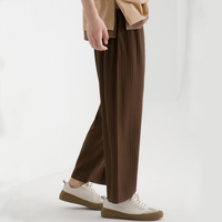 Joggers de gym décontractés à taille moyenne avec logo personnalisé pantalons pour hommes en coton polaire styles différents joggers de couleur unie