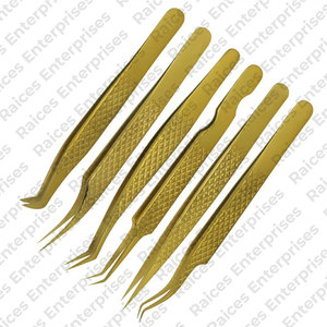 Ensemble de pinces à épiler d'extension de cils directement fabriquées en usine nouveau Style vente en gros en acier inoxydable bonne qualité ensembles de pinces à cils - Product Image 1