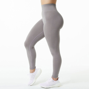 Mujeres Niñas Estiramiento Cintura alta Control de barriga Compresión Maratón Sudor Entrenamiento Sin costuras Scrunch Gym Leggings - Product Image 5