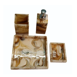 Resin Bathroom Set Top Sale Marble texture resin bathroom set affordable price best quality product - Product Image 3