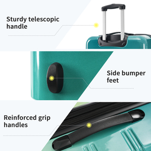 Hardshell Bộ hành lý 3 mảnh Gradient màu mở rộng vali với bánh xe Spinner và TSA khóa - Product Image 2