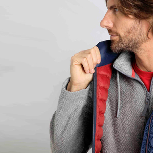 Gilet bouffant sans manches d'excellente qualité couleur bleu marine fermeture à glissière vêtements de rue col montant respirant coupe-vent gilet bouffant - Product Image 5