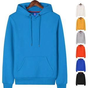 Sweat à capuche unisexe en coton molletonné de haute qualité imprimé d'hiver à la demande Sweat à capuche pour hommes teint uni - Product Image 1