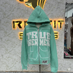 Sweat à capuche zippé de qualité supérieure, coupe parfaite, imprimé en relief, fabriqué en usine, prix bas, sweat à capuche pour hommes, sweat à capuche pour hommes - Product Image 1