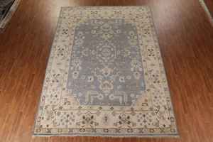 Tapis en laine Oushak Oriental gris fait à la main grand 10x14 Design de salon traditionnel personnalisable pour l'exercice - Product Image 5