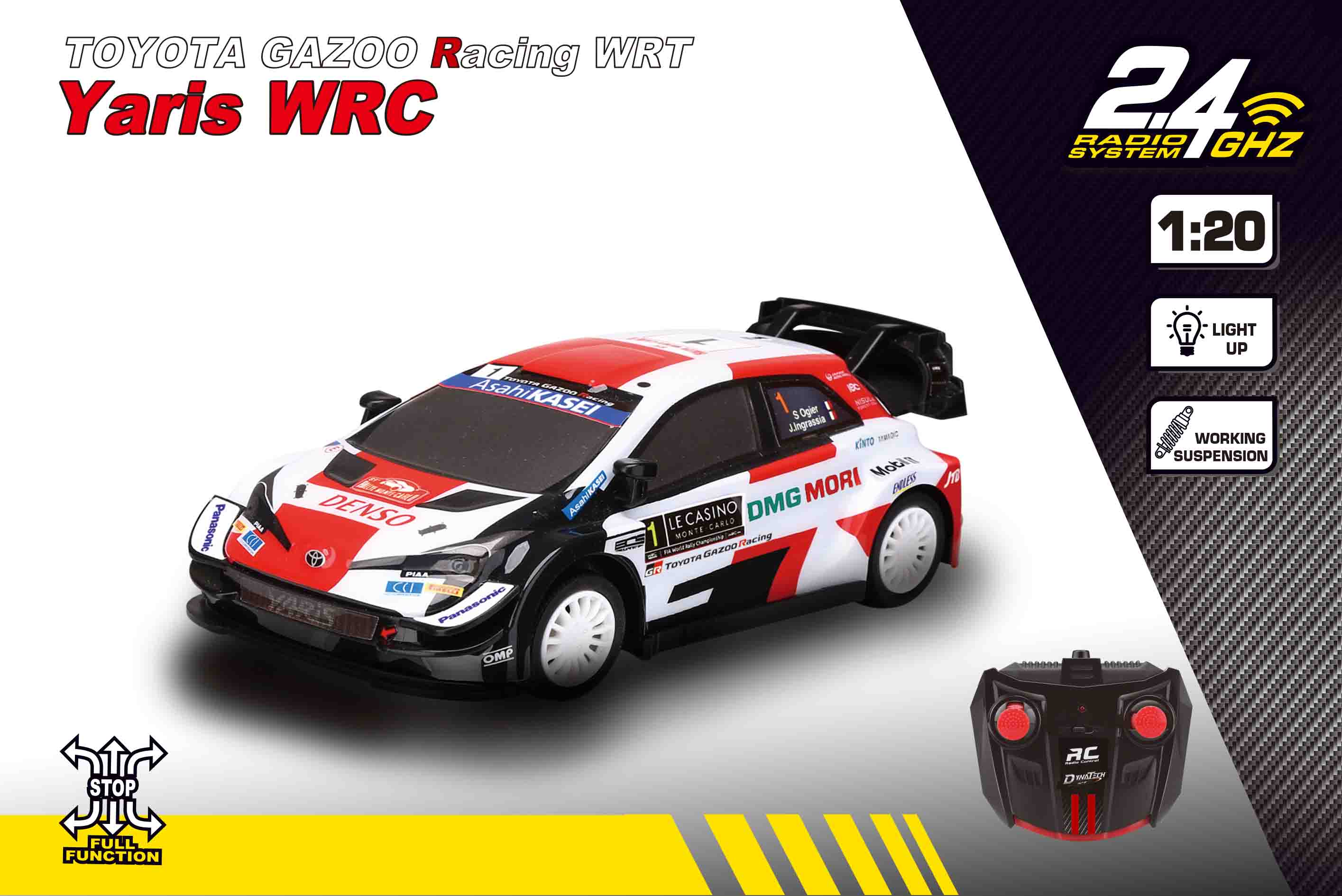 1:20 2.4ghz RC Racing Car Toy - Toyota Yaris WRC Remote