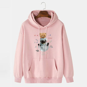 OEM personalizable 550 GSM 100% algodón polar pulóver con capucha hombres DTF Logo Transferencia de Calor peso pesado Sudadera Capucha sólido invierno - Product Image 4