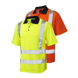 Chemises de travail réfléchissantes de sécurité routière à séchage rapide avec logo personnalisé, vêtements de travail de construction, polos haute visibilité - Product Image 1