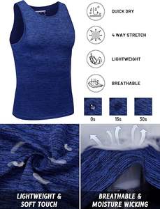 Débardeurs à séchage rapide pour hommes chemise d'entraînement sans manches en tricot respirant pour la performance sportive et la musculation - Product Image 5