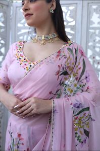 Boutique indienne la plupart des exportations pur doux tebby soie dernier traditionnel Saree fête de mariée mariage Festival porter pour les femmes Saree - Product Image 2