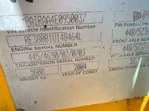 รถตักล้อยาง JCB 2CX ปี 2004 รถตักขนาดเล็ก 9 ตัน เครื่องยนต์ ปั๊มไฮดรอลิก - Product Image 3