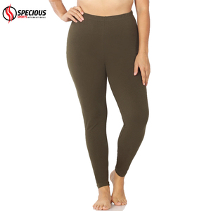 Leggings de Yoga hasta el Tobillo para Mujer, Hechos a Medida al por Mayor, de Spandex/Poliéster, Elásticos en Cuatro Direcciones, Cintura Alta, Color Verde Oliva Oscuro, MOQ 10 - Product Image 4