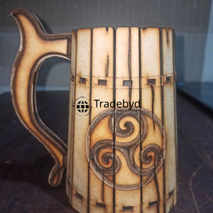 Tasse en bois faite à la main cadeau de Noël réfléchi Style chaud et naturel verres en plastique Tradebyd - Product Image 6