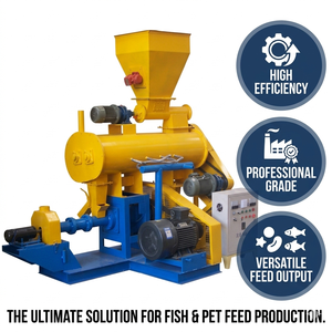 Precio de Fábrica, Nueva Máquina Extrusora de Alimento para Peces Automática de Alta Eficiencia Lerford, Línea de Producción de Alimento Flotante para Peces 30-40KG/H - Product Image 1