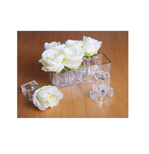 Juego de 4 servilleteros acrílicos con diseño de cuentas, forma redonda, calidad superior para artículos de fiesta y vendedor - Product Image 6