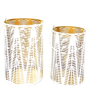Bougeoirs votifs en métal marocain carré personnalisé décorations uniques pour la maison conception de coupe lanterne imprimée bougie de verre de noël - Product Image 6