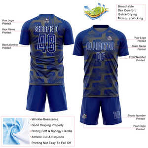 Auténtico uniforme de fútbol al por mayor de alto rendimiento transpirable de secado rápido kits duraderos para academias de fútbol y clubes escolares - Product Image 5
