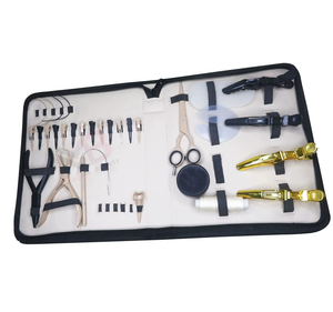 Kit d'outils professionnels MAGMA BEAUTY pour extensions de cheveux avec composants métalliques, micro-perles, pinces crocodiles et ciseaux pour usage en salon - Product Image 6