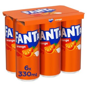 24X330ml para Latas de Naranja Fanta Soda con Sabor Afrutado Ingrediente Primario Carbonato - Product Image 1