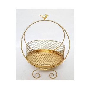 Square Shape Wire <b>Basket</b> <b>for</b> <b>Fruits</b> Storages & Hamper <b>Gifts</b> Storages Metal Wire Hamper <b>Gift</b> <b>Basket</b> with Golden Color at Low Cost - Product Image 3