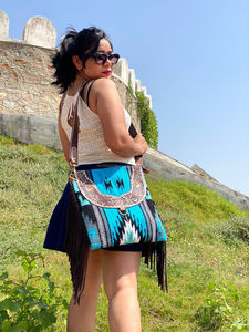 Nouveau sac à main de couverture selle élégant occidental bracelet en cuir usiné sacs latéraux aztèques de haute qualité sacs sculptés à la main colorés Vintage - Product Image 2