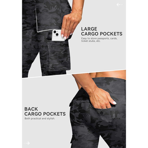 Pantalones cargo de cintura alta Cordura para mujer OEM, logotipo personalizado, talla grande, ajuste ajustable con múltiples bolsillos para uso al aire libre - Product Image 3