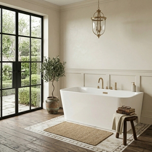 Baignoire autoportante légère et facile à installer FW-7728-55 - Baignoire autoportante moderne en acrylique pour salle de bain - Product Image 5