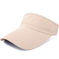 Gorra Visera de Lona Personalizable al por Mayor, Transpirable, Impermeable, para Verano, Playa, Exterior, con Parte Superior Vacía, para Hombre y Mujer, con Logotipo Bordado