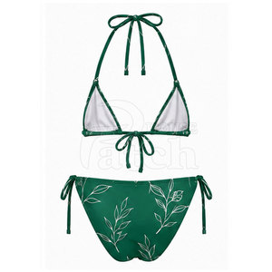 Conjunto de Bikini Elegante para Mujer, Traje de Baño de Dos Piezas, Braguita de Cintura Alta, Tela Elástica, Ropa de Playa, Colección de Verano para Vacaciones - Product Image 2