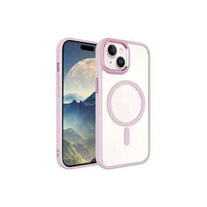 Funda de Silicona Líquida Delgada Compatible con MagSafe, Carga Inalámbrica, Resistente a Impactos, con Acabado Cromado para iPhone 15 Plus - Product Image 1