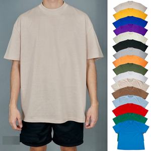 Camiseta sólida de gran tamaño de moda colorida para hombre, fabricante de camisetas al por mayor, ropa holgada multicolor con hombros caídos - Product Image 1