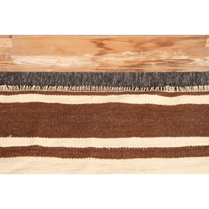 Alfombra Turca Vintage Pequeña de 2.5x1.4 pies, Alfombra Beige a Rayas - Product Image 2