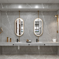 Lampe à miroir ovale créative et intelligente, maquillage suspendu, gradation en continu, lampes murales décoratives modernes à led, lumières pour maison intelligente