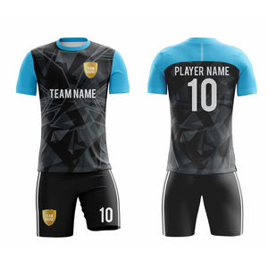 Hot Sale Custom Logo GLOVES City Soccer Jersey Uniform Sets <b>Red</b> & <b>Black</b> Polyester+Spandex Stretch Quick Dry Adult Unisex - Product Image 3