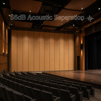 Mur mobile acoustique pour centre de spectacle artistique avec panneaux acoustiques pour projets de division en hauteur totale
