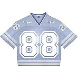 Maillots rétro Streetwear American Mesh T Shirt Jersey Léger Surdimensionné Boxy Fit Football Tshirt Jersey - Product Image 4